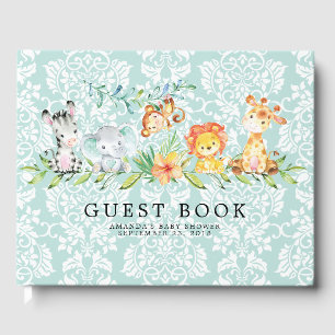 Sweet Safari Dieren Baby shower Gastenboek