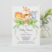 Sweet Safari Jungle Baby shower Invitation (Debout devant)