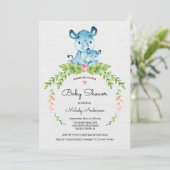 Sweet Safari Jungle Hippo Baby shower Invitation (Debout devant)