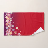 Sweet Sakura Blossoms Kimono Style Rouge & violet (Serviette à main)