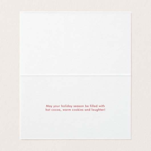 Sweet Santa Claus arrive Script Photo Mini Card (Inside Unfolded)