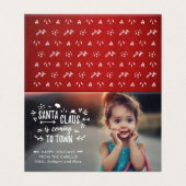 Sweet Santa Claus arrive Script Photo Mini Card (Outside Unfolded)