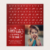 Sweet Santa Claus arrive Script Photo Mini Card (Outside Unfolded)