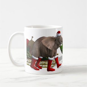 Sweet Santa Claus Elephant Koffiemok