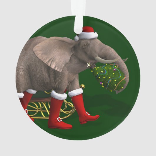 Sweet Santa Claus Elephant Ornament (achterkant)