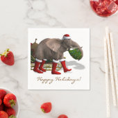 Sweet Santa Claus Elephant Servet (Insitu)