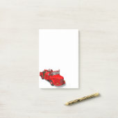 Sweet Santa Claus in Fire Engine Post-it® Notes (Op bureau)