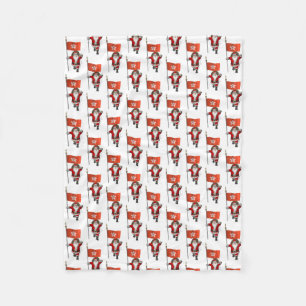 Sweet Santa Claus met vlag van Hongkong Fleece Deken