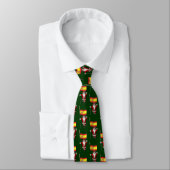 Sweet Santa Claus met vlag van Spanje Stropdas (Gebonden)