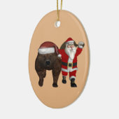 Sweet Santa Loves Beren Keramisch Ornament (Links)