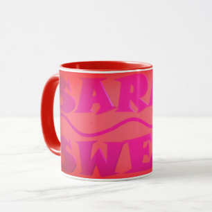 Sweet Sarah geeft warme roze en verbrande sinaasap Mok