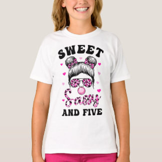 Sweet Sassy en Vijf Bun Leopard Zonnebrillen T-shirt