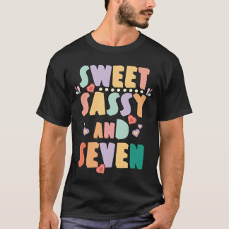Sweet Sassy en zeven meisjes 7 jaar oud T-shirt