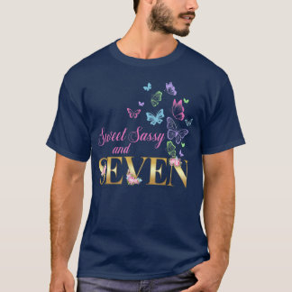 Sweet Sassy en zeven verjaardagVoor meisjes 7e dag T-shirt