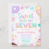 Sweet Sassy et sept Invitation d'anniversaire 7e A (Devant)