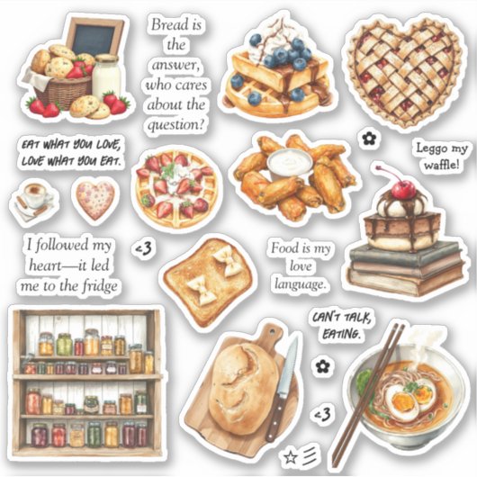 Sweet & Savory Delights Sticker Blad (Voorkant)