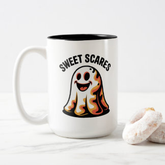 Sweet Scares Funny Ghost Halloween mok