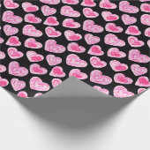 Sweet Schattige Hearts Love Valentijnsdag Pattern Cadeaupapier (Hoek)
