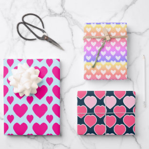 Sweet Schattige Hearts Love Valentijnsdag Pattern Inpakpapier Vel
