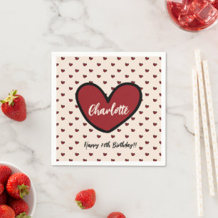 Sweet Schattigee trendy Gepersonaliseerd verjaarda Servet
