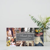 SWEET SCRIPT COLLAGE | BRUILOFT BEDANKT KAART (Staand voorkant)