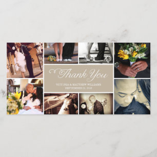 SWEET SCRIPT COLLAGE BRUILOFT BEDANKT KAART