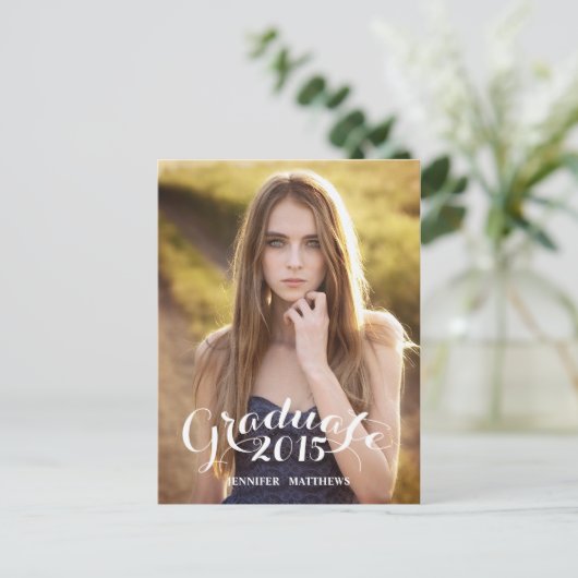 Sweet Script | Invitation de la fête de graduation (Debout devant)