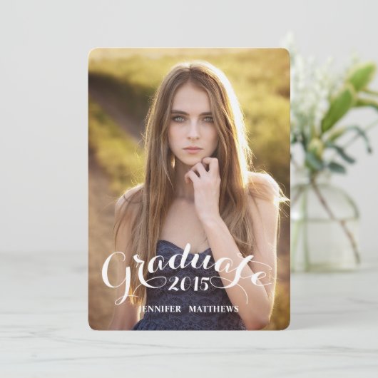 Sweet Script | Oproep van de GraduPartij Kaart (Staand voorkant)