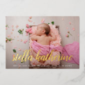 Sweet Script Photo Collage Faire-part de naissance (Recto)