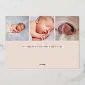 Sweet Script Photo Collage Faire-part de naissance (Verso)