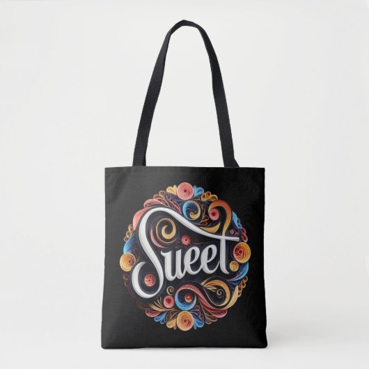 Sweet Script-typografie Draagtas (Voorkant)
