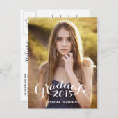 Sweet Script | Uitnodiging voor afstudeerfeest (Voorkant / Achterkant)