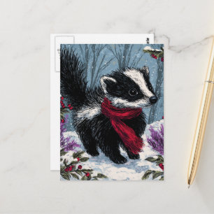 Sweet Scunk in de winter Briefkaart