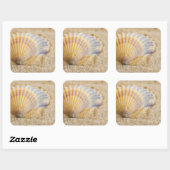 Sweet Seashell Vierkante Sticker (Vel)