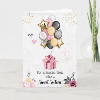 Sweet Seize Ballons Bonne Carte d'Anniversaire