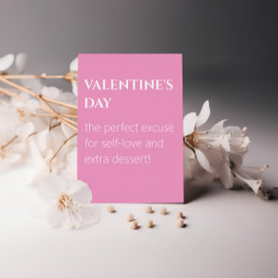 Sweet Self-Love Roze Valentijnsdag Kaart