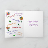 Sweet Sentimental Daughters Day Kaart (Binnen)