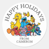 Sweet Sesame Street | Joyeuse étiquette cadeau de  (Devant)