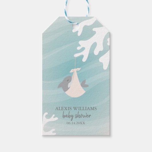 Sweet Shark Baby Cadeaulabel (Voorkant)