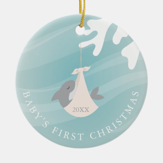 Sweet Shark Baby Keramisch Ornament (Voorkant)