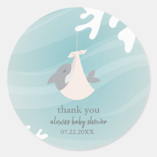 Sweet Shark Baby Ronde Sticker