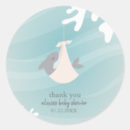 Sweet Shark Baby Ronde Sticker