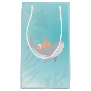 Sweet Shark Baby shower Gift Bag Klein Cadeauzakje