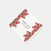 Sweet Shower Spring red roses Wedding Servet (Hoek)