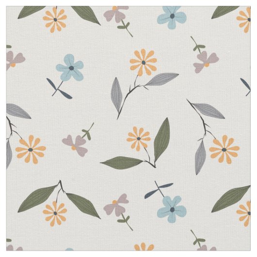 Sweet Simple Little Flowers Stof (Close Up)