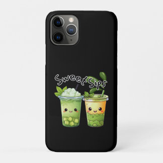 Sweet Sips Kawaii Bubble Tea Duo iPhone 11 Pro Hoesje