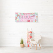 Sweet Six fille 6e anniversaire bannière / fond de (En situation)