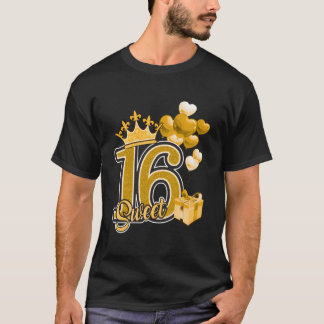 Sweet Sixn Golden 16 Jaar T-shirt