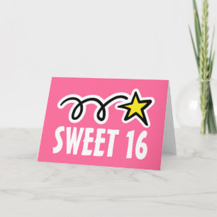 sweet sixteen (16) Cartes d'anniversaire