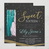 Sweet sixteen 16 Invitation d'anniversaire (Devant / Derrière)